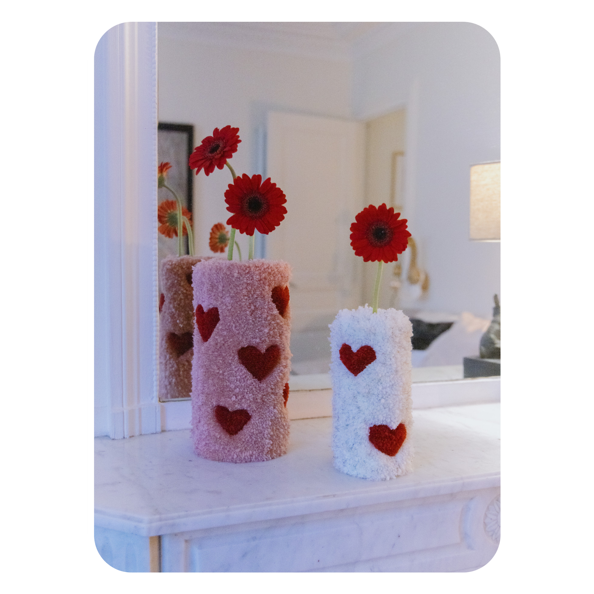 Petit Vase Beige Coeur