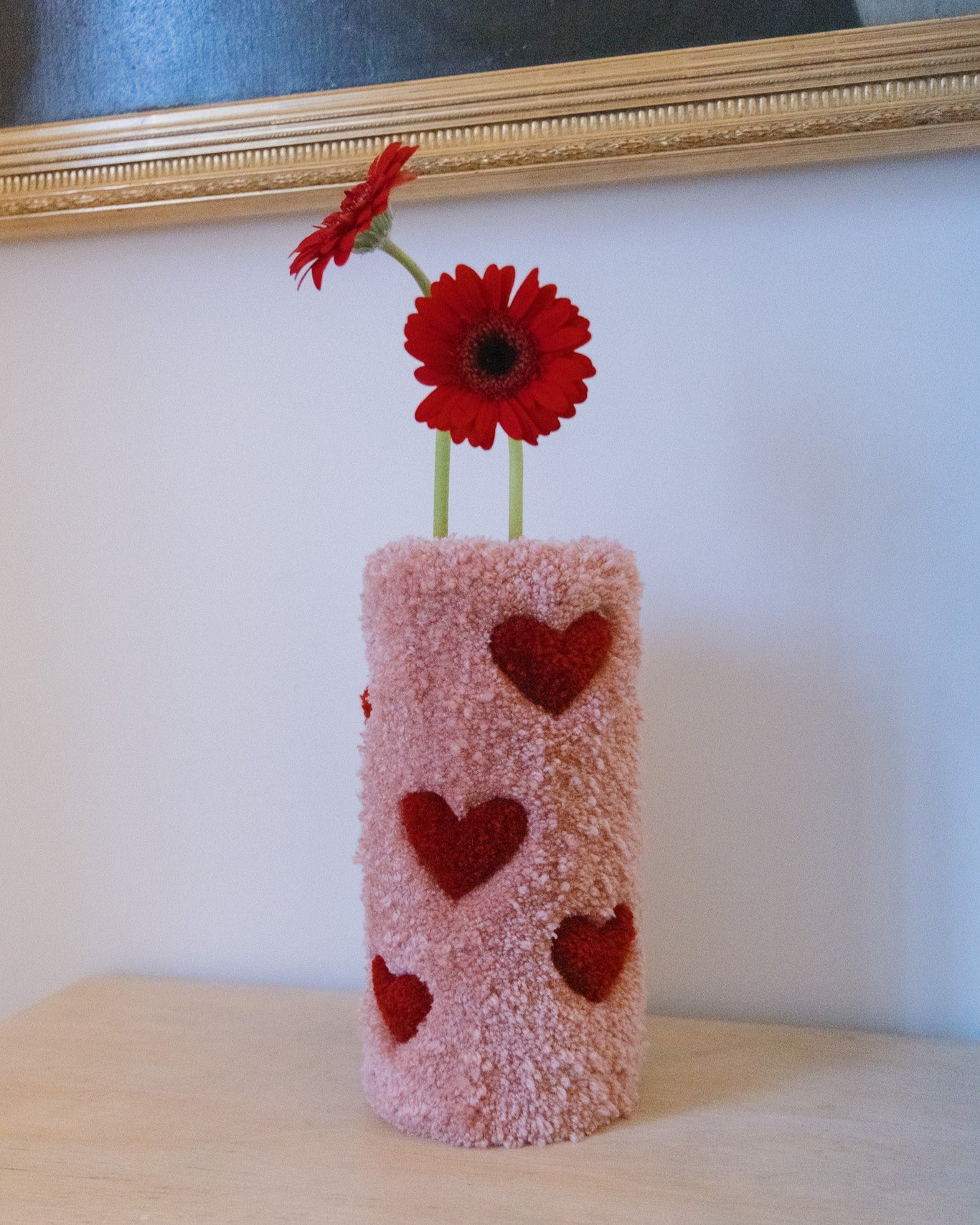 Vase Rose Coeur