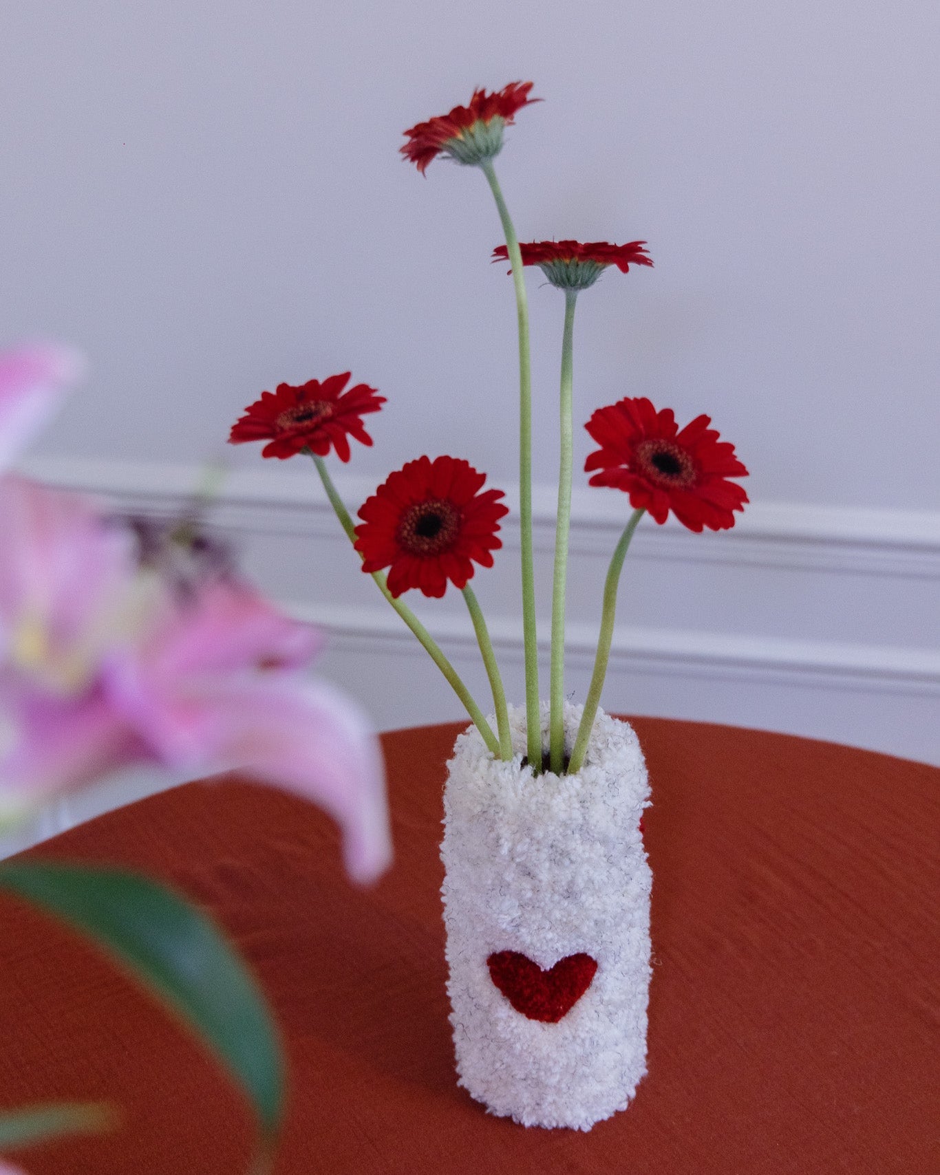 Petit Vase Beige Coeur