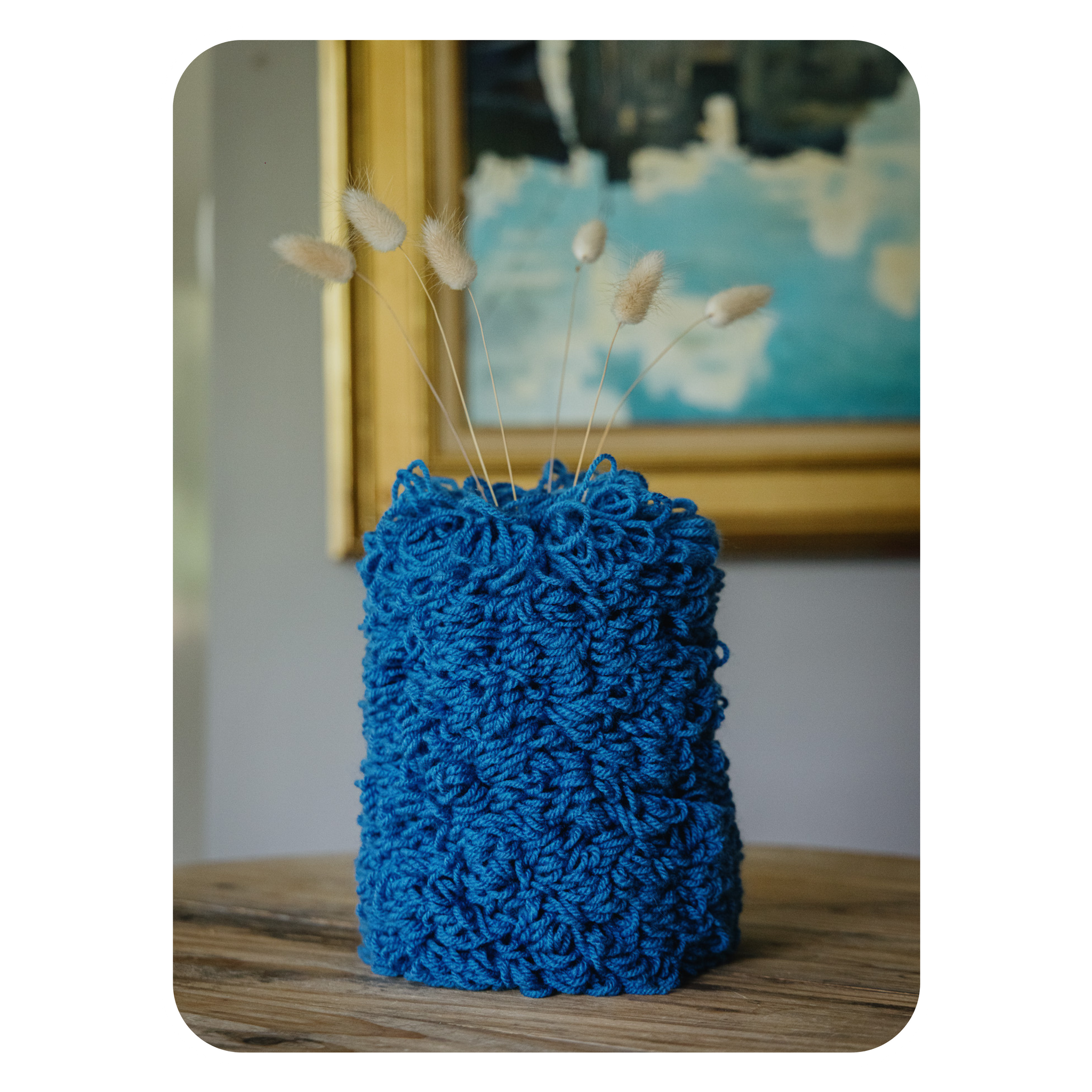 Vase Boucles Bleu