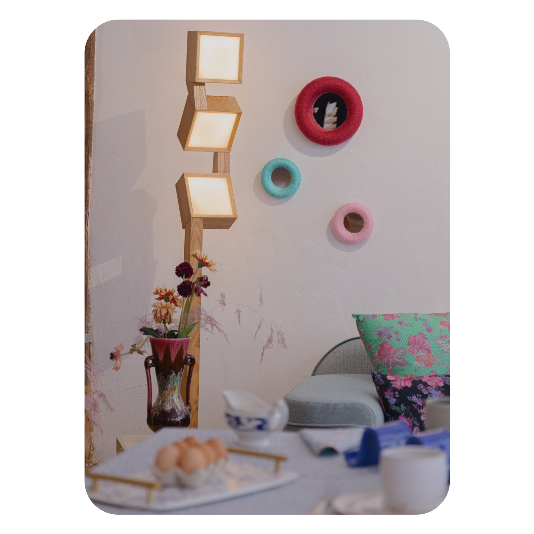 Mini Miroir Rond Rose