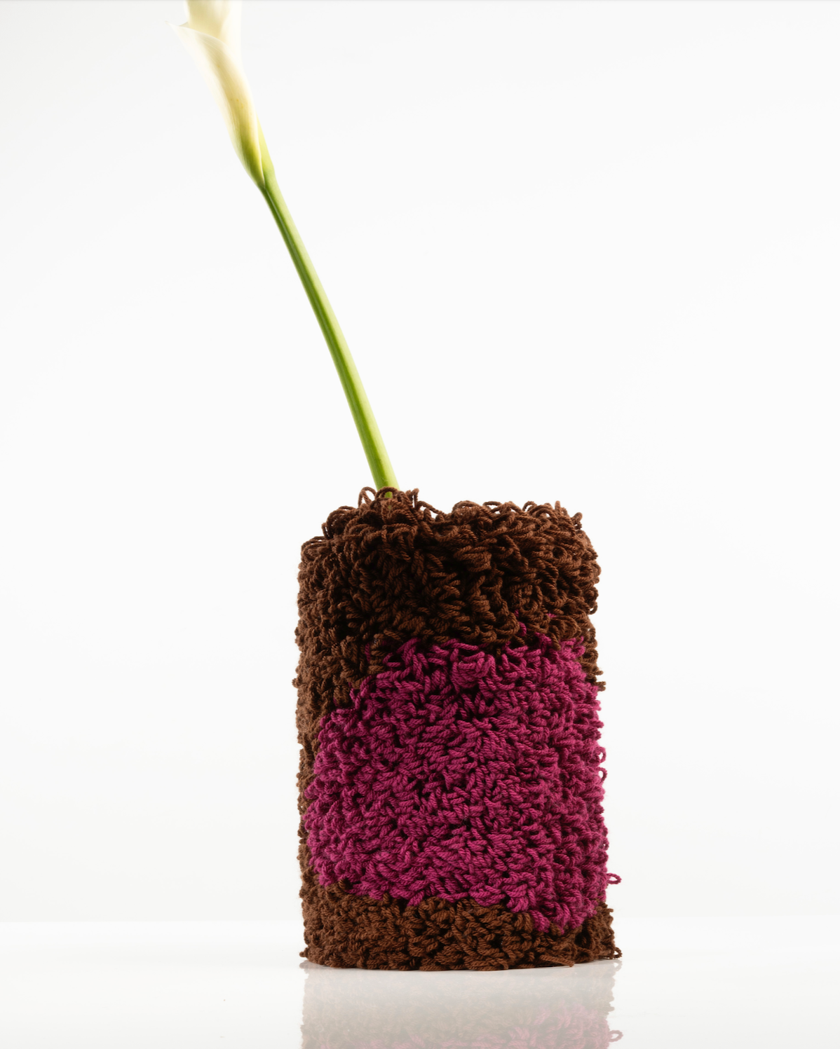 Grand Vase Boucles Marron