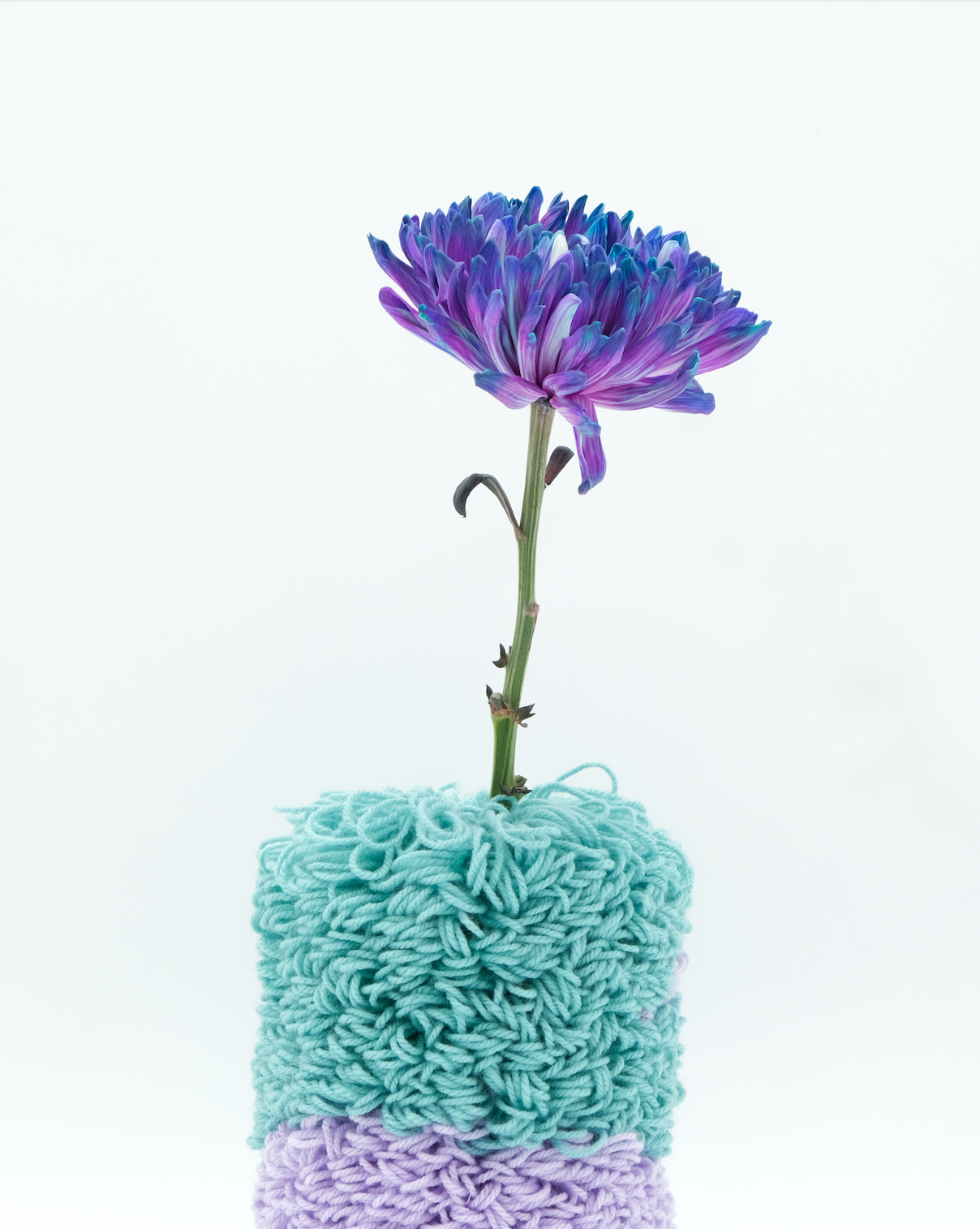 Vase Boucles Bicolore Turquoise